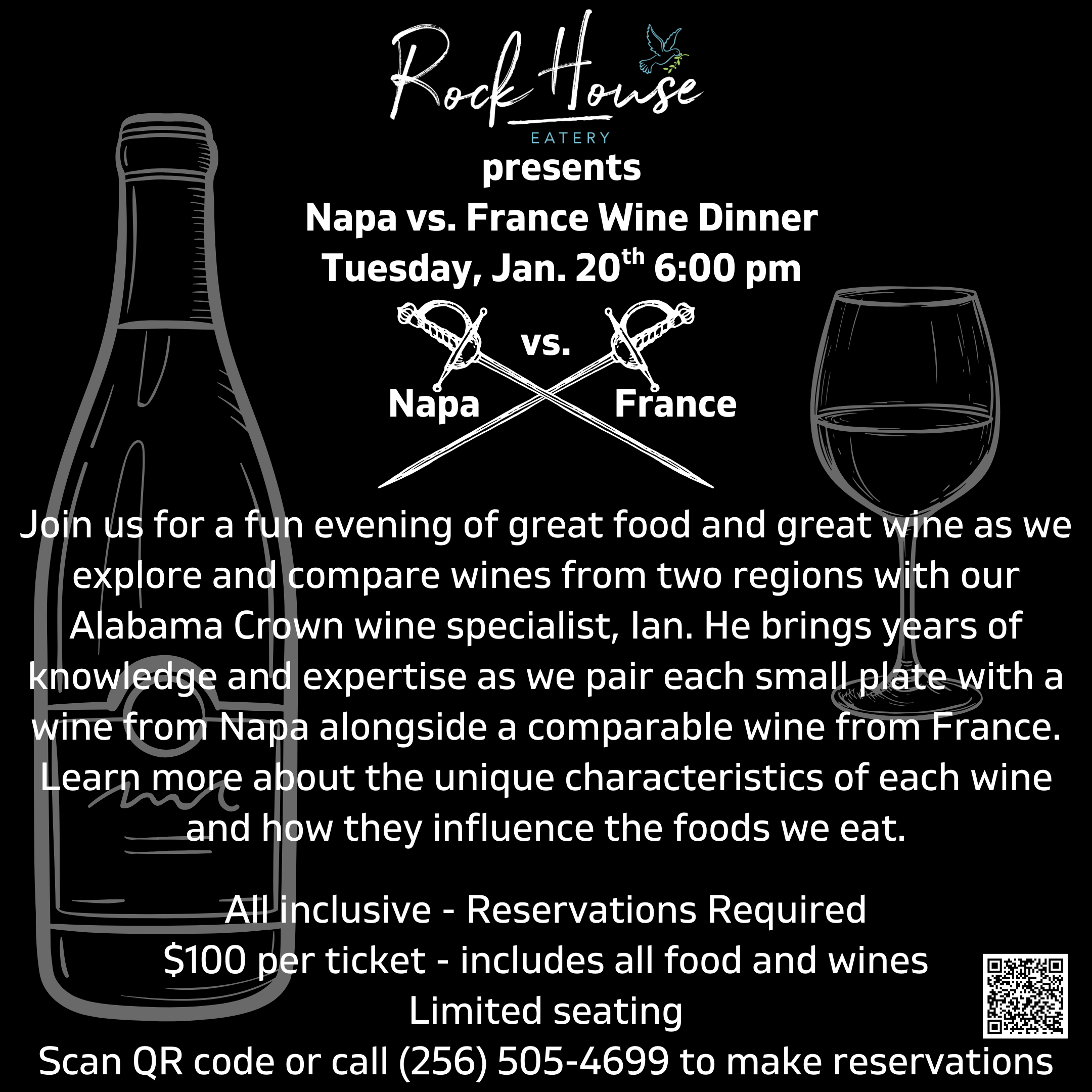 Napa vs. France Wine Dinner - Rock House Eatery